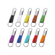 Ten colors you can pick from Leather Keychain With Metal Ring