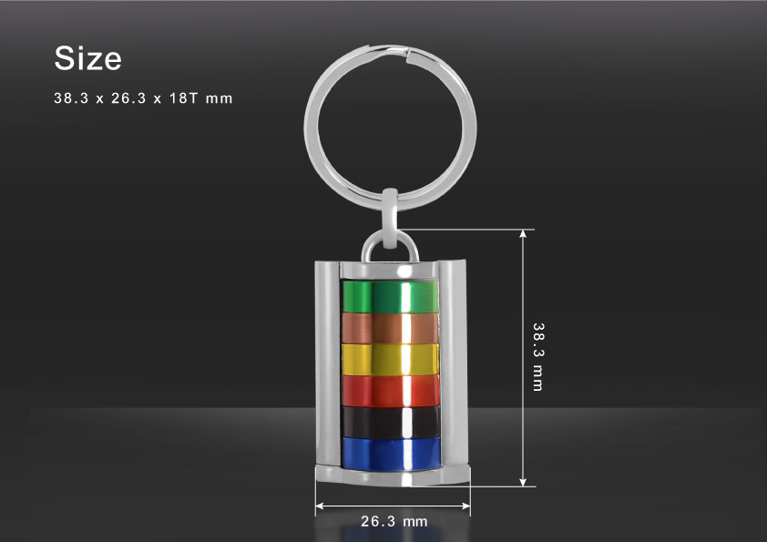 The size of Colorful Slot Machine Advertisement Keychain