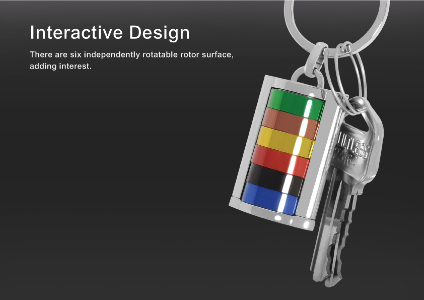 Interactive design of Colorful Slot Machine Advertisement Keychain