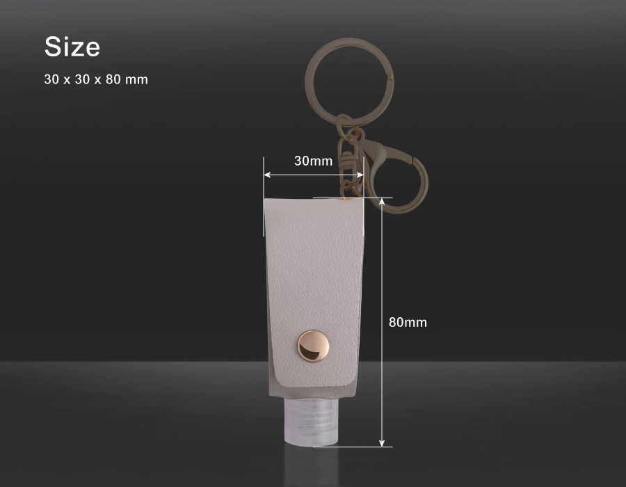 The size of Travel Bottle With High Class Keychain