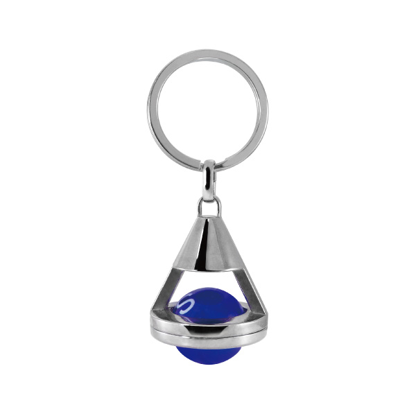 The front side of Advertising 3D Keychain with Plastic Ball