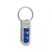 Laser your logo on the metal part of Custom 3D Small Ball Interesting Keychain