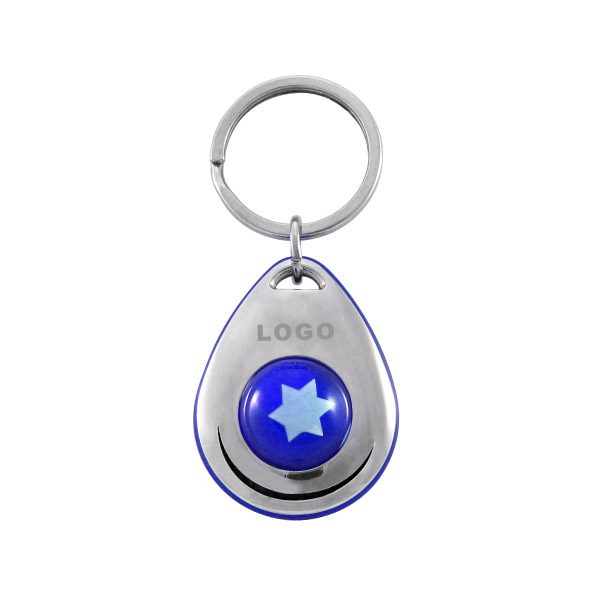 The front side of Customized Keychain With Colorful Plastic Ball