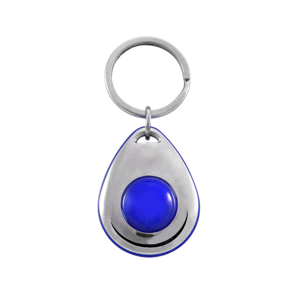 The metal part of Customized Keychain With Colorful Plastic Ball is made of zinc alloy.