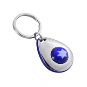 Customize pattern on the plastic ball of Customized Keychain With Colorful Plastic Ball