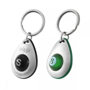 Green and Black Customized Keychain With Colorful Plastic Ball