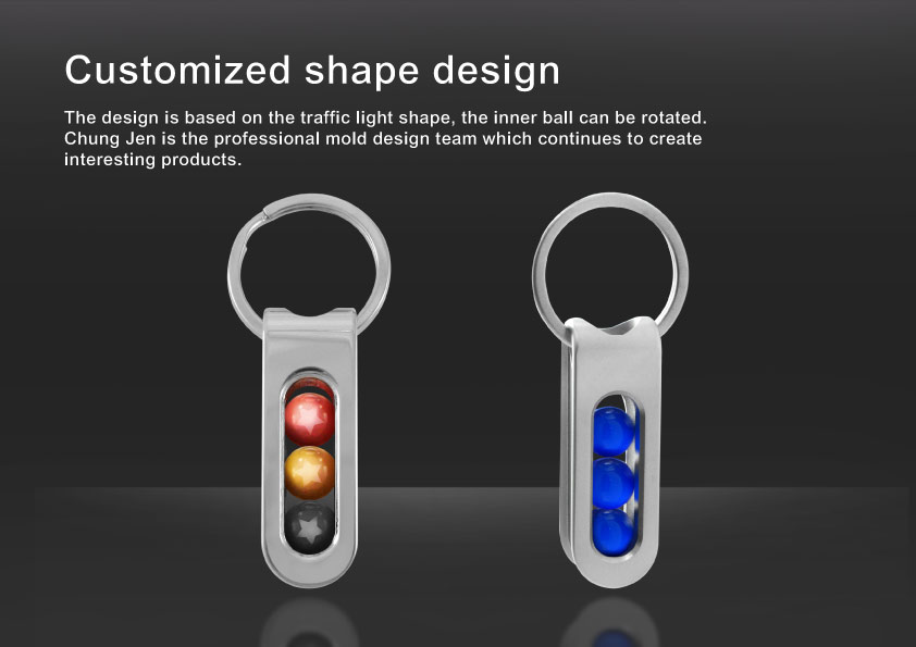 Custimized shape design of Custom 3D Small Ball Interesting Keychain