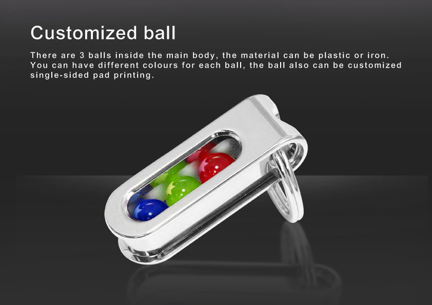 Customized ball of Custom 3D Small Ball Interesting Keychain