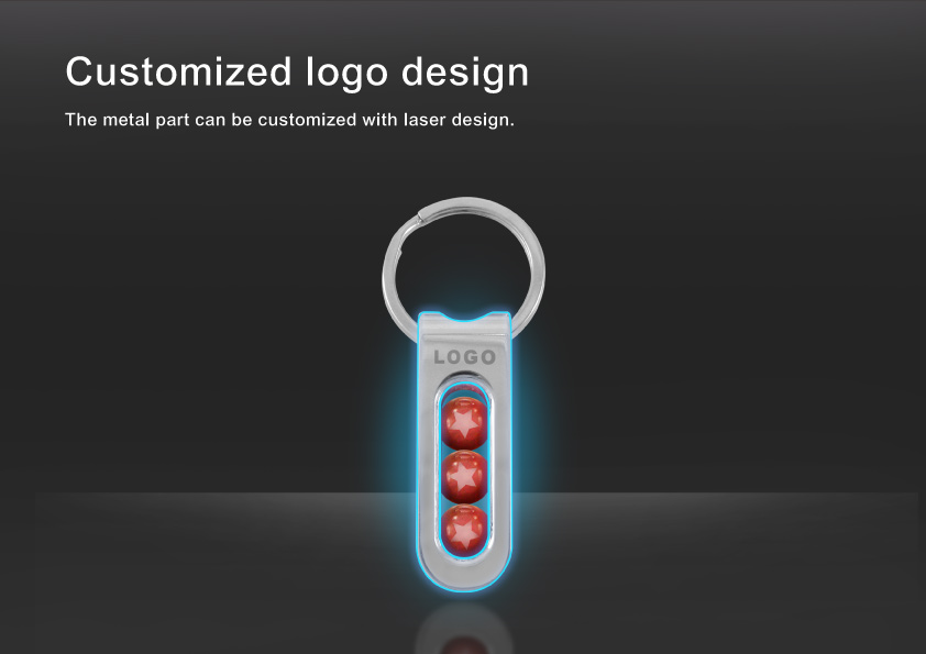 Customized logo design of Custom 3D Small Ball Interesting Keychain