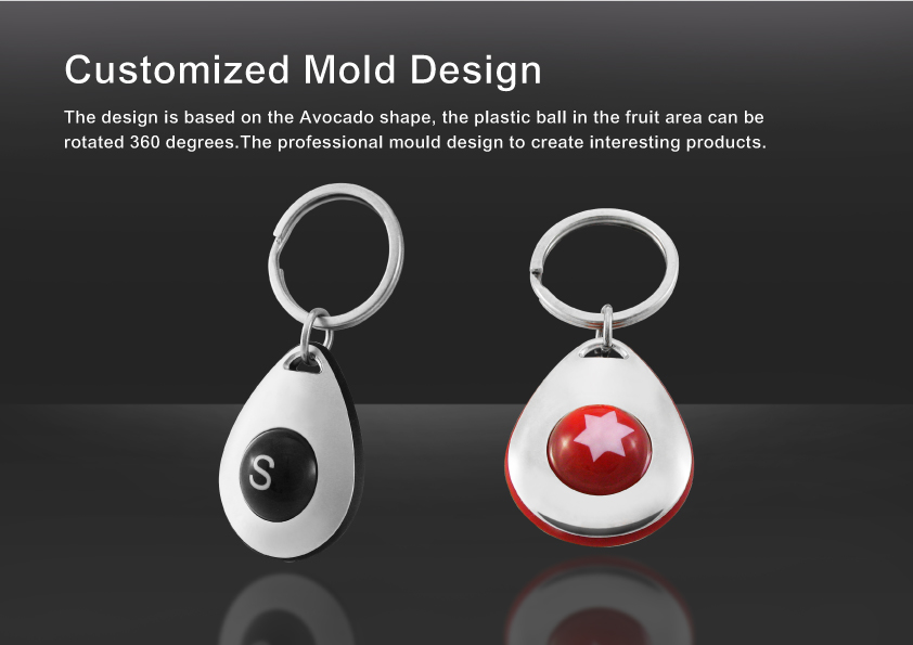 Customize mold design of Customized Keychain With Colorful Plastic Ball 02