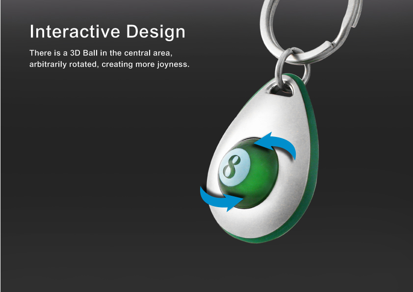 Play with The Descd Customized Keychain With Colorful Plastic Ball