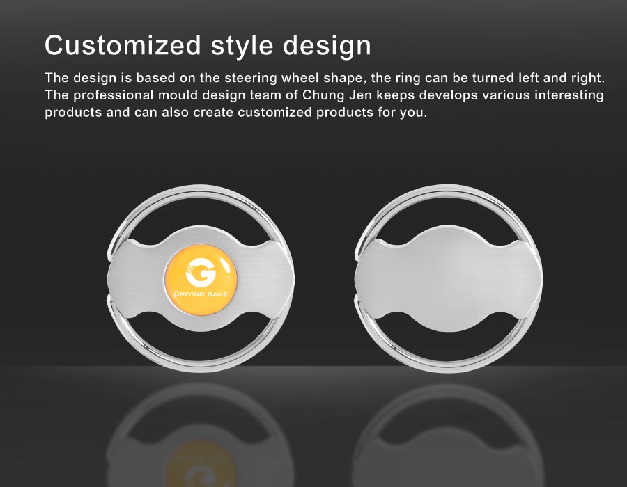 Customized style design of Fashion Mini Steering Wheel Keyring