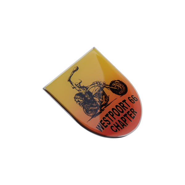 Personalized Inox Steel Printed Badge is magnetic, so the accessory can be a magnet.