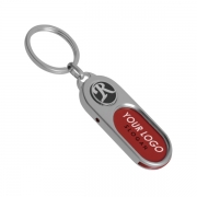 Capsule Shaped Printing Plaque Keychain is a perfect place for advertisement.