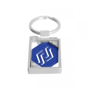 Customized Cut Out Spray Painted Keychain can be customized with a logo or pattern.