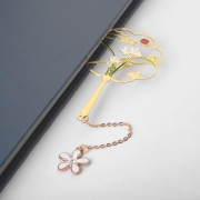Metal Soft Enamel Colorful Bookmark has a hollow design that is etched in metal.