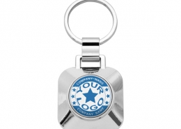 The front side of Square Shape Bottle Opener Keychain