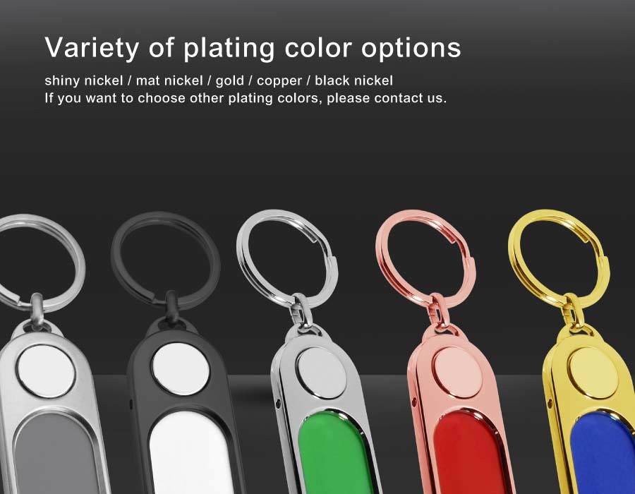 Capsule Shaped Printing Plaque Keychain-various plating color options