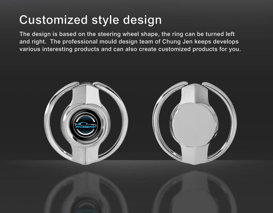 Steering Wheel Keyring With Rotating Structure- Customized style design