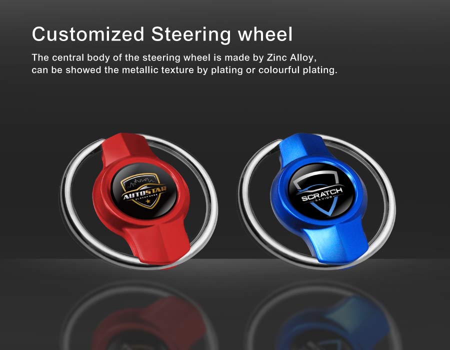 Steering Wheel Keyring With Rotating Structure- Customized Steering wheel