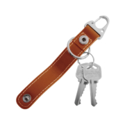 Manly Style Leather Keychain with two keys