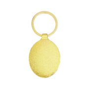 Oval Shaped Zinc Alloy Keyring can be plated with different colors.