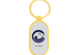 The front side of Personalised Capsule Shaped Zinc Alloy Keyring