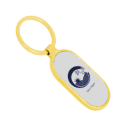 Personalised Capsule Shaped Zinc Alloy Keyring with your favorite photos