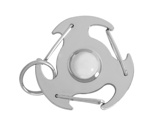 The back sied of Round Multi Function Bottle Opener Keychain can be a point of fidge spinner