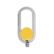 Spring Buckle Keychain With Plastic Roller is made of zinc alloy and plasic