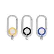 Choose different colors on the plastic roller of the Spring Buckle Keychain.