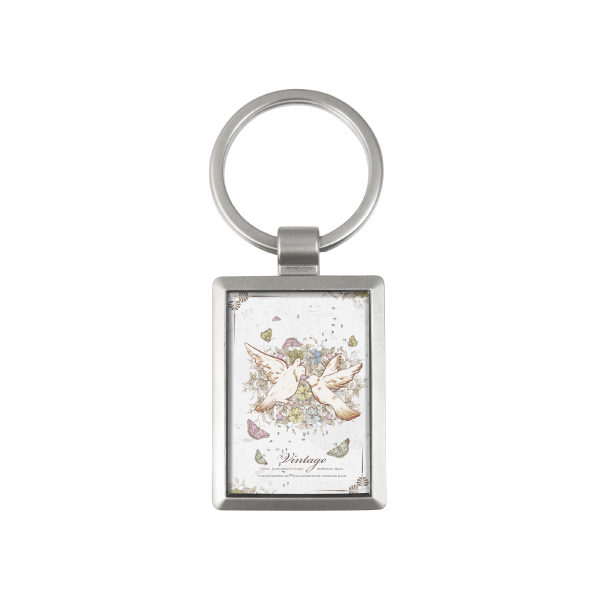 The front side of Square Photo Frame Keyring
