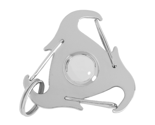 There are three hooks on the Triangle Multi Function Bottle Opener Keychain.
