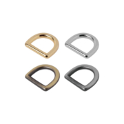 D Shaped Bag Metal Ring is available in four plating colors.