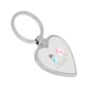 Heart Shaped Metal Keychain Suitable as a wedding or Valentine's Day present.