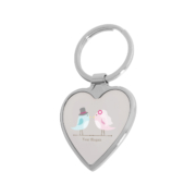 There are two different sizes of Heart Shaped Metal Keychain