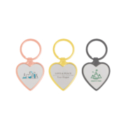 Heart Shaped Metal Keychain can be plated with different colors.