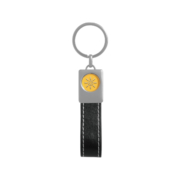 Put the car logo on Metal Leather Keychain.