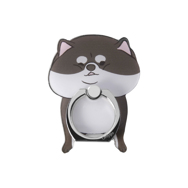 Pets Don’t Want to Go Home Series-Black Shiba Phone Ring Stand