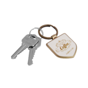 It is convenient to take keys with Shield Shaped Metal Keychain.