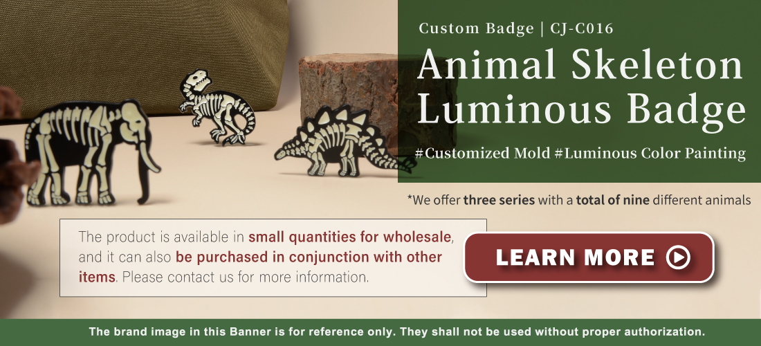The Banner of Animal Luminous Pin Badge on mobile