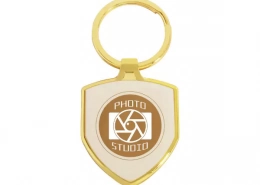 Simple and elegant appearance of Shield Shaped Zinc Alloy Keyring