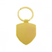 锌合金盾牌造型钥匙圈的背面为金属沙点喷印