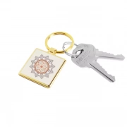 Personalize your Square Shaped Metal Keychain with your own design.