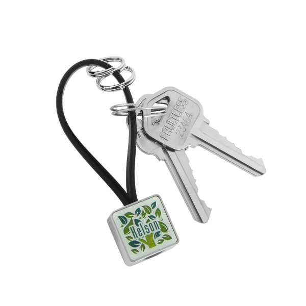 Custom Square PVC Rope Keychain is an excellent wholesale gift.
