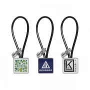 It is easy to take the Custom Square PVC Rope Keychain with the metal part.