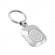 Metal Luster Of Square Shape Magnetic Coin Keychain