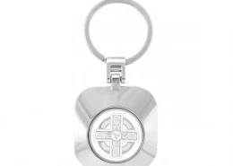 The Front Side Of Square Shape Magnetic Coin Keychain